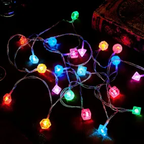 10 ft LED Dice String Lights Dice Lights LED Dice Light up Dice Indoor Stri