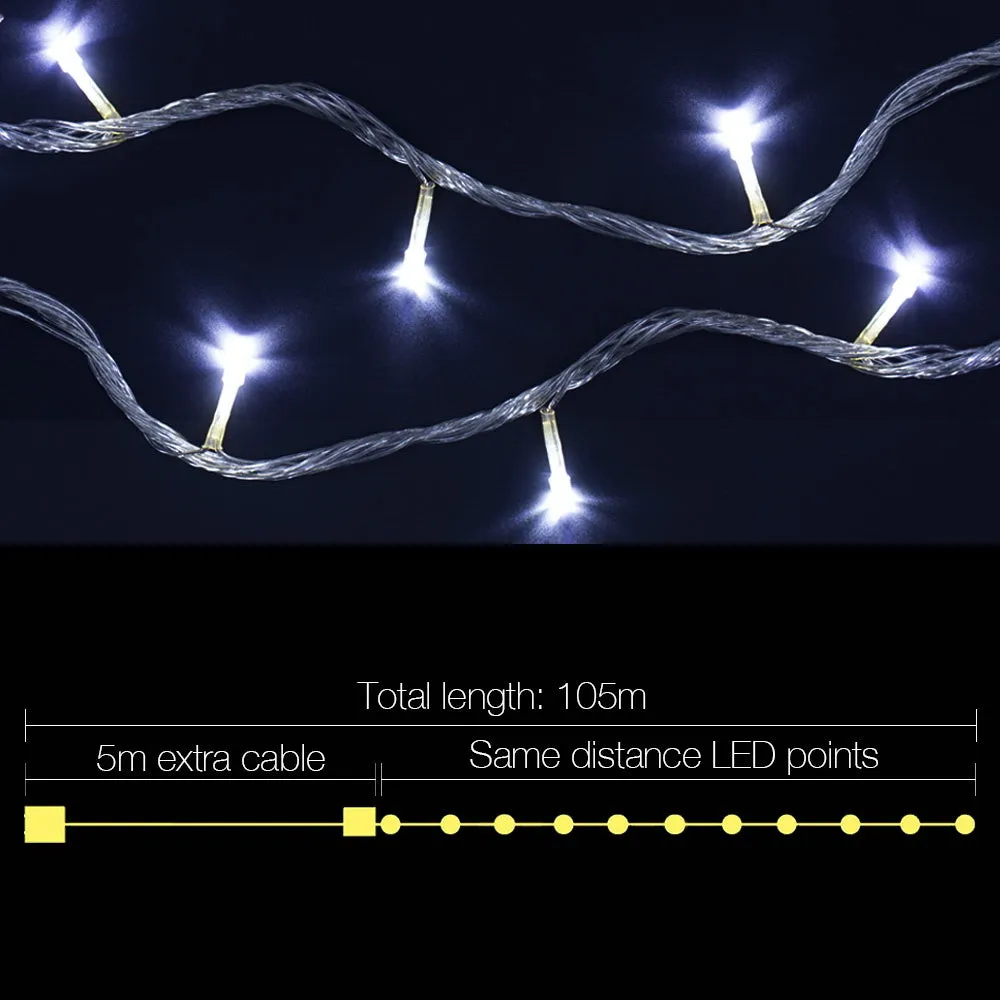 100M Waterproof 500 LED String Lights, 8 Modes - Jingle Jollys