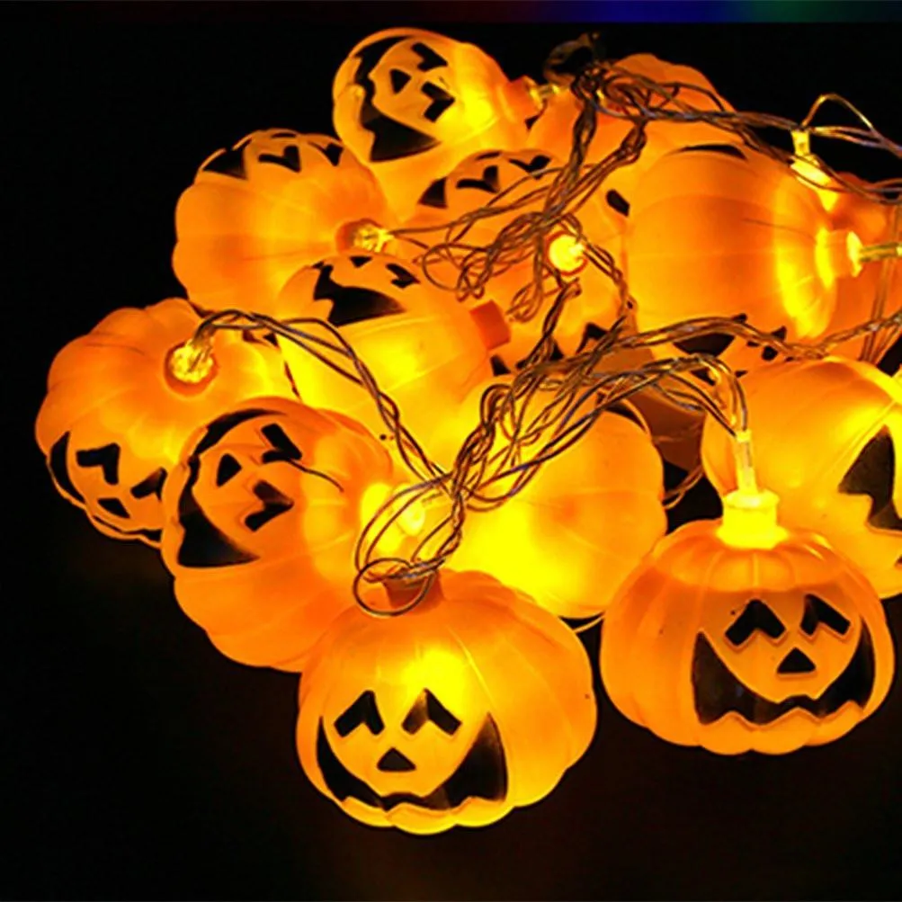 10pc Pumpkin LED Lights Lantern Garland