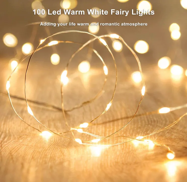 2 Pack Christmas Waterproof LED Fairy Lights