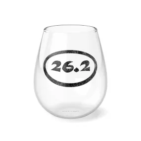 26.2 Marathon Distance - Stemless Wine Glass, 11.75oz