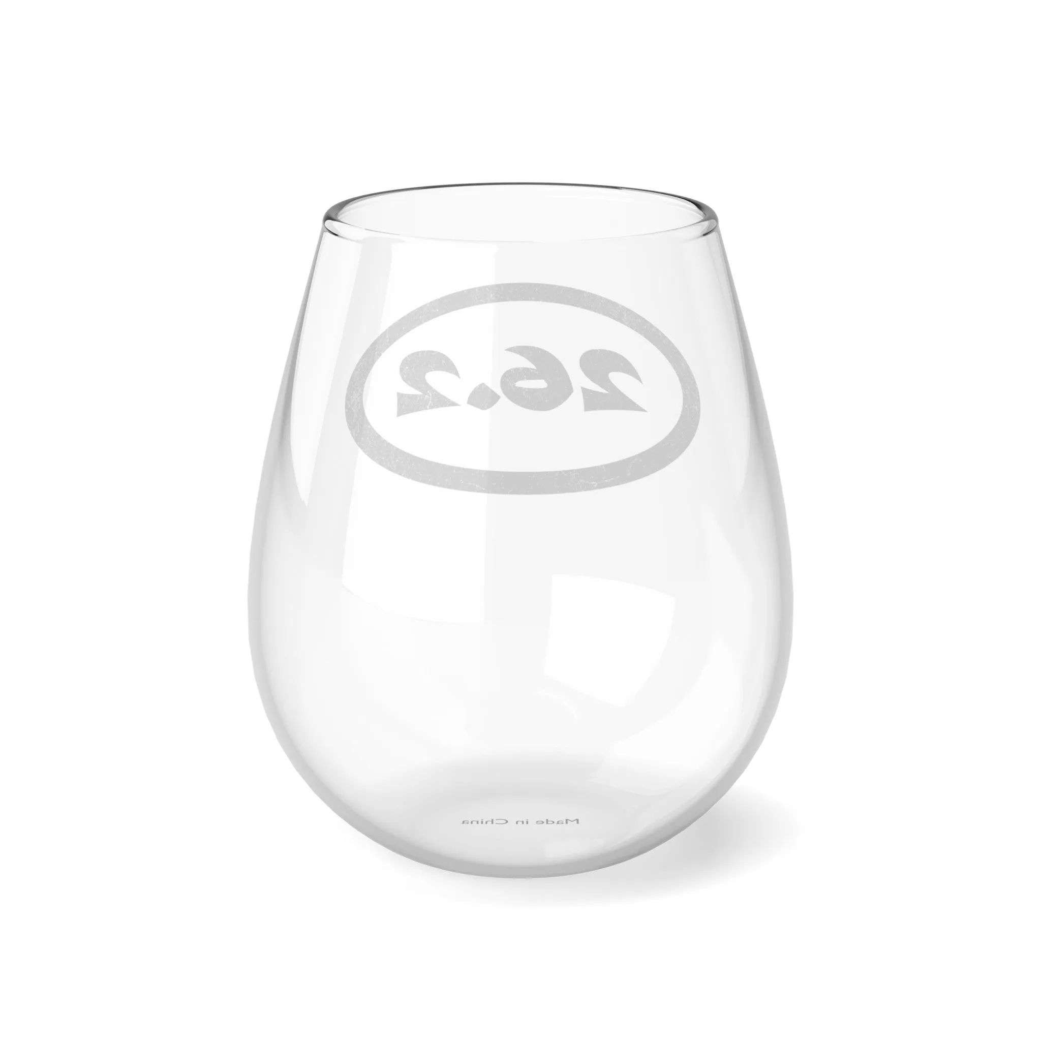 26.2 Marathon Distance - Stemless Wine Glass, 11.75oz