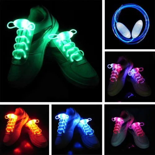 2win2buy 5 Pairs LED Light Up Shoelaces Casual Sneaker Waterproof Plastic Shoe Strings Halloween Christmas Party Disco Dancing Hip Pop Running Decorations Glow up Necessaries