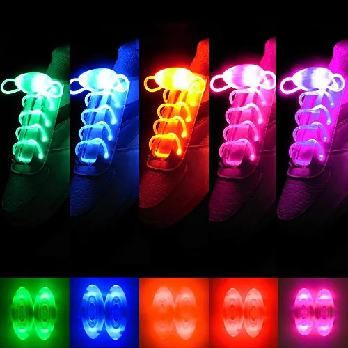 2win2buy 5 Pairs LED Light Up Shoelaces Casual Sneaker Waterproof Plastic Shoe Strings Halloween Christmas Party Disco Dancing Hip Pop Running Decorations Glow up Necessaries