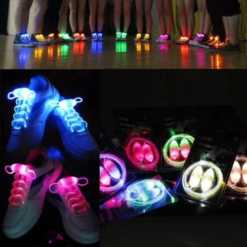 2win2buy 5 Pairs LED Light Up Shoelaces Casual Sneaker Waterproof Plastic Shoe Strings Halloween Christmas Party Disco Dancing Hip Pop Running Decorations Glow up Necessaries