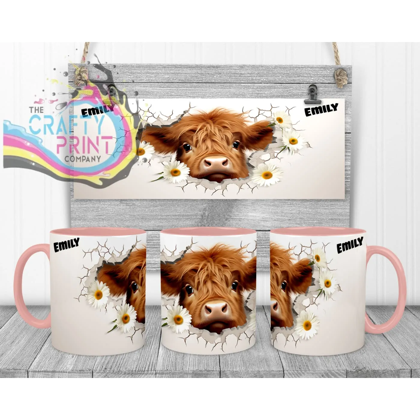 3D Highland Cow Mug