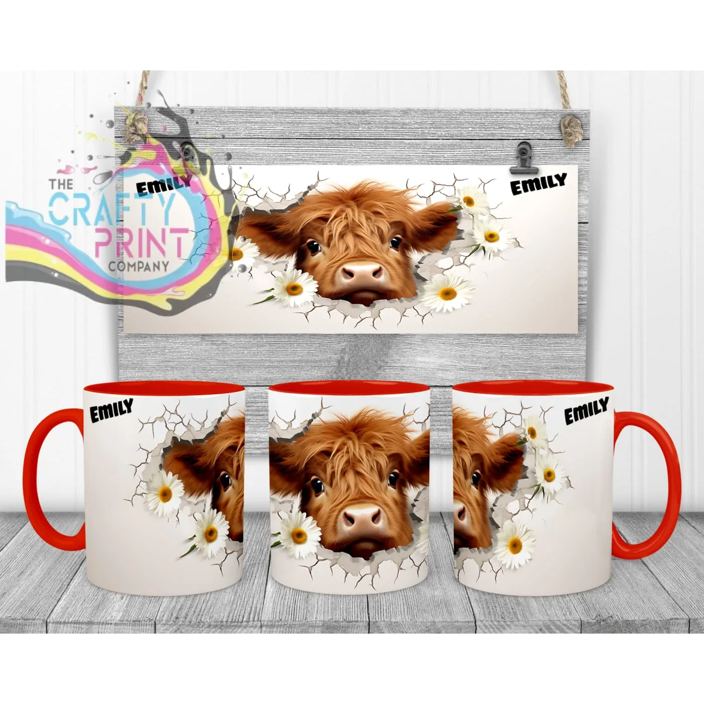 3D Highland Cow Mug