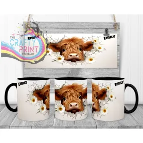 3D Highland Cow Mug