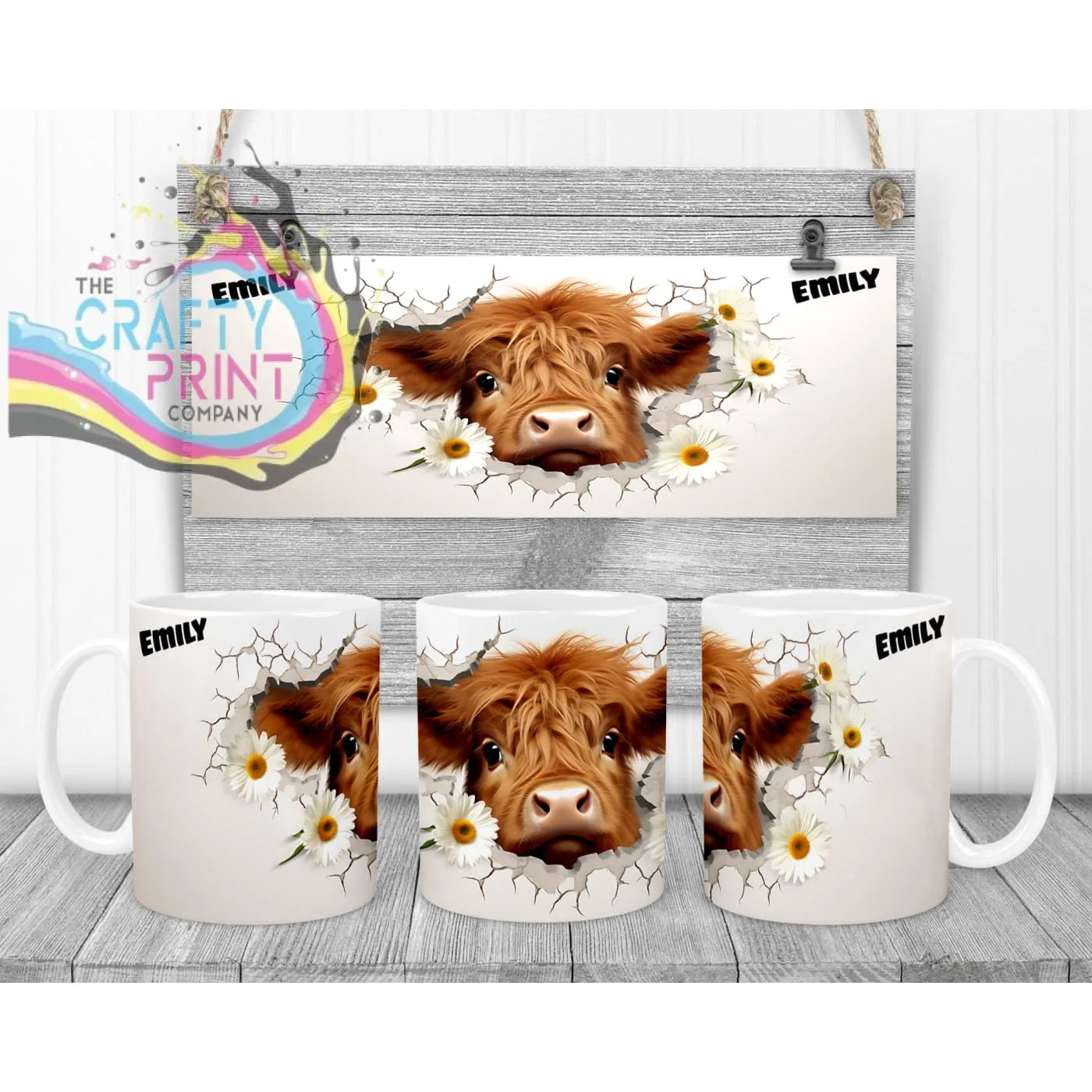 3D Highland Cow Mug