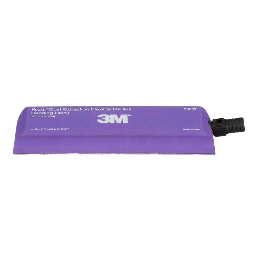 3M 35832 Hookit Flexible Radius Sanding Block 273mm x 66mm Dust Free Vacuum Purple