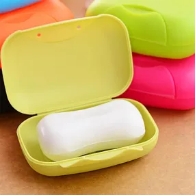 4592 Travel Soap Case Box Plastic Soap Box With Cover Waterproof Leakproof Soap Dish For Bathroom & Travel Use (1Pc)