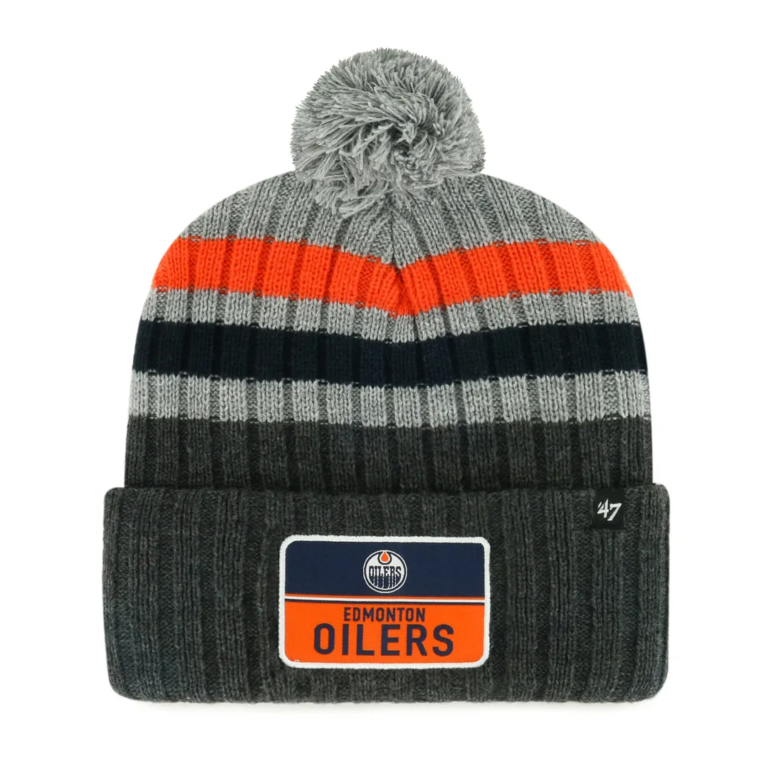 '47 Brand Men's NHL Edmonton Oilers Stack Cuffed Pom Knit