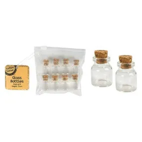 8 Pack Glass Bottle with Cork - 2.4cm