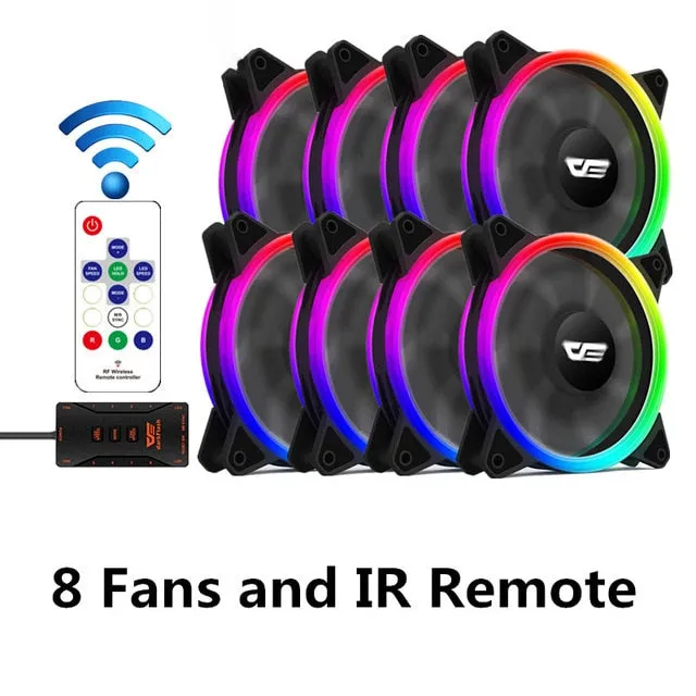 Aigo DR12 Pro Computer PC Case Fan RGB Adjust LED Fan Speed 120mm Quiet Remote AURA SYNC Computer Cooler Cooling RGB Case Fans