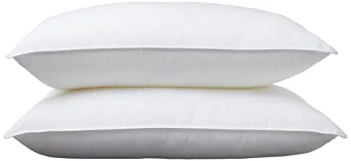 amazon basics Polyester Ultra Soft Down Alternative Bed Pillows Large 2 Pack- 20X26 inches (50.8 cmX66.04 cm)