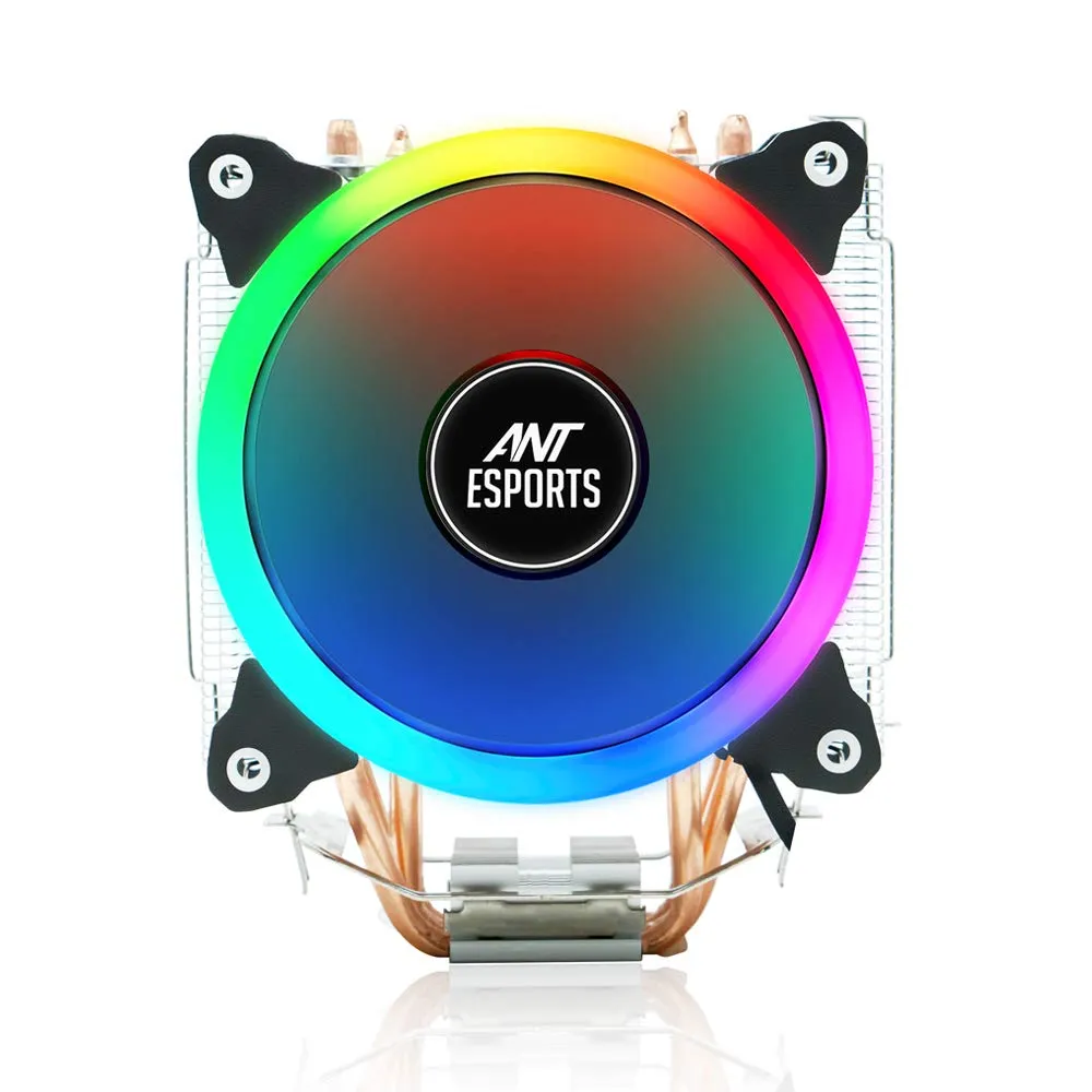 Ant Esports ICE-C612 with RGB CPU Cooler/Fan Support Intel LGA775, LGA1200, LGA1150, LGA1151, LGA1155, LGA1156, LGA2066, LGA2011-v3, LGA2011, LGA1366 and AMD FM1, FM2, FM2 , AM2, AM2 , AM3, AM3 , AM4