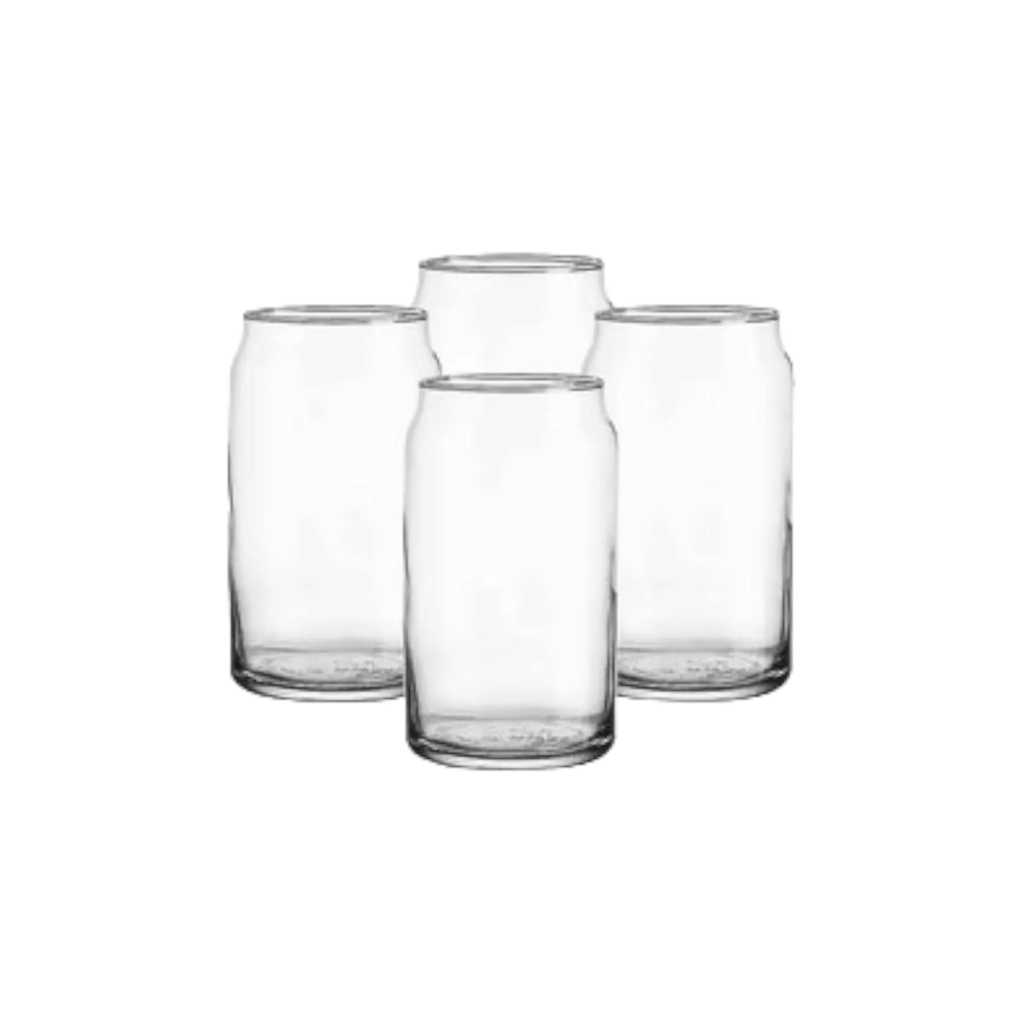 Aqua Glass Drinking Can Tumbler 435ml in Gift Box 4pack