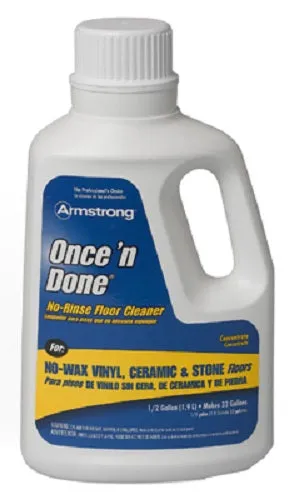 Armstrong 330806 1/2 Gallon Of Once N Done Concentrated Floor Cleaner - Quantity of 3