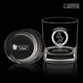 Bannerman Family Crest Engraved Whiskey Glass