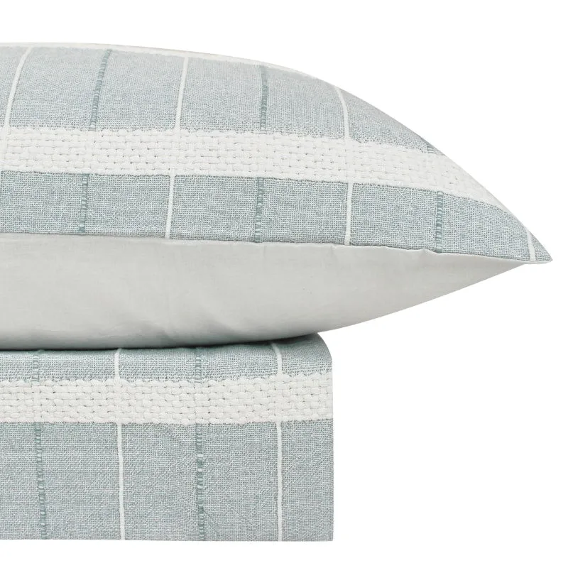 Bas Phillips Mosman Textured Cotton Blue Quilt Cover Set