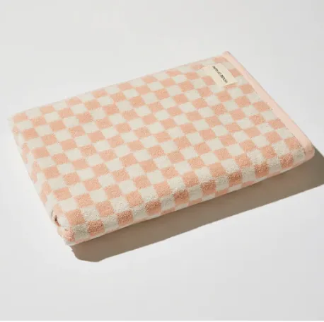 Bath Towel | Pink Check