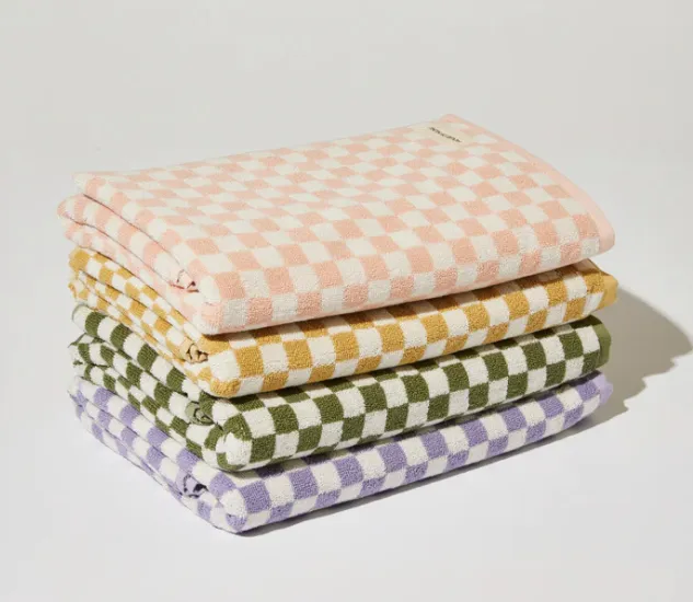 Bath Towel | Pink Check