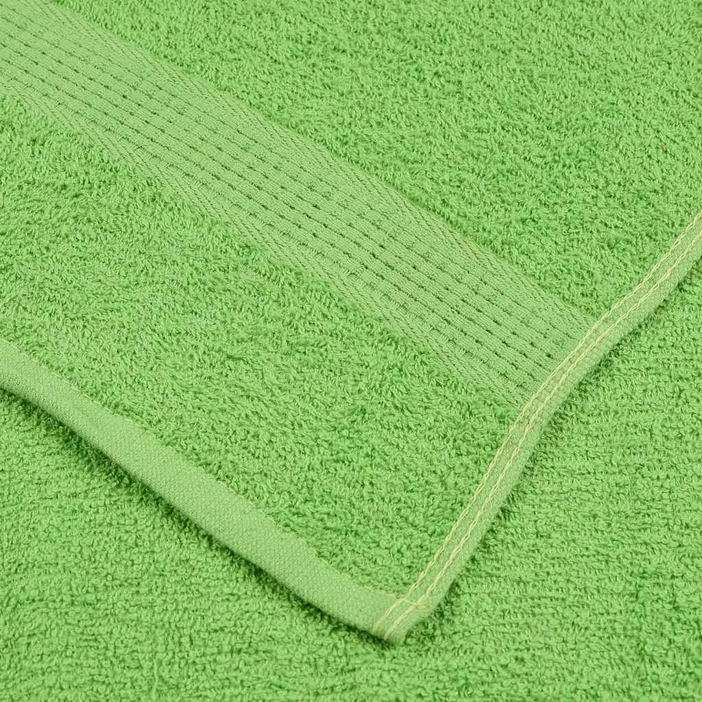 Bath Towels 10 pcs Apple Green 100x150 cm 360 gsm 100% Cotton