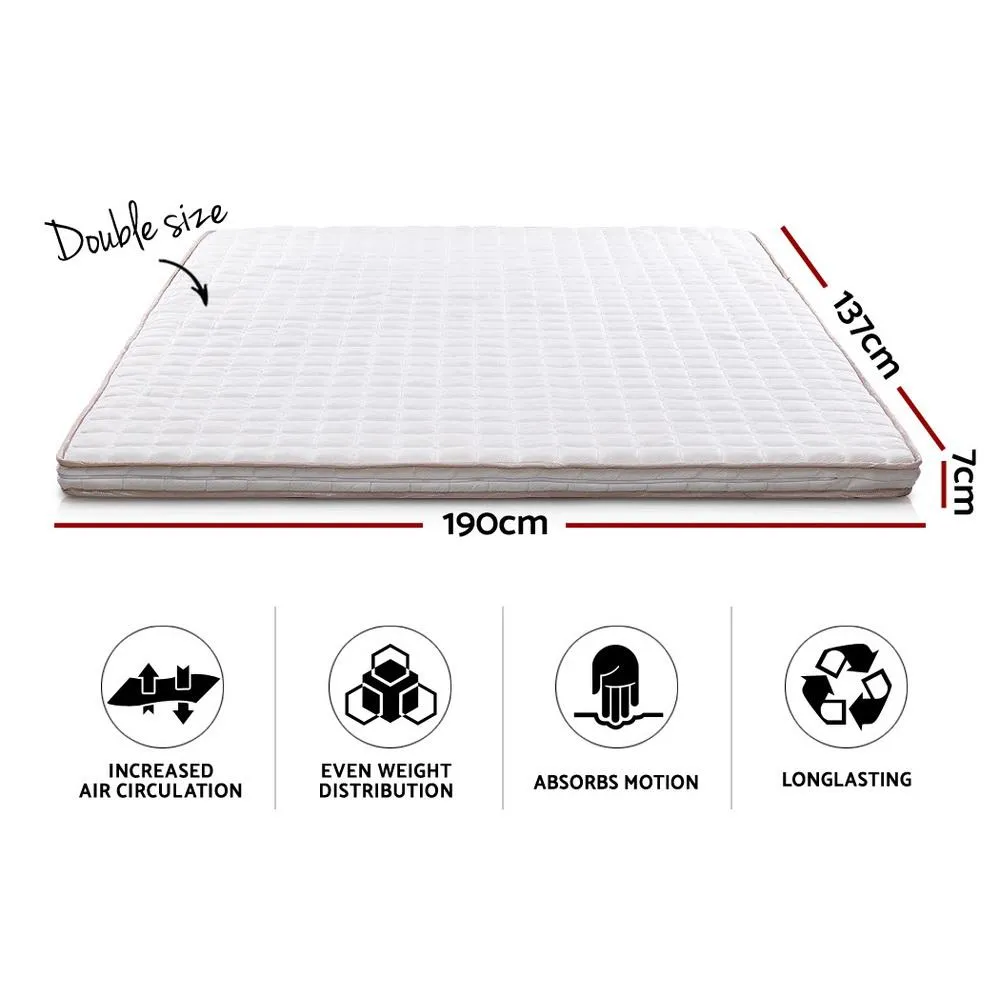 Bedding Foam Mattress Topper Bed Underlay Cover Double 7cm