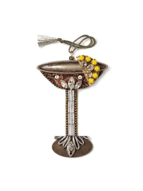 Bejeweled Cocktail With Lemon Slice Ornament