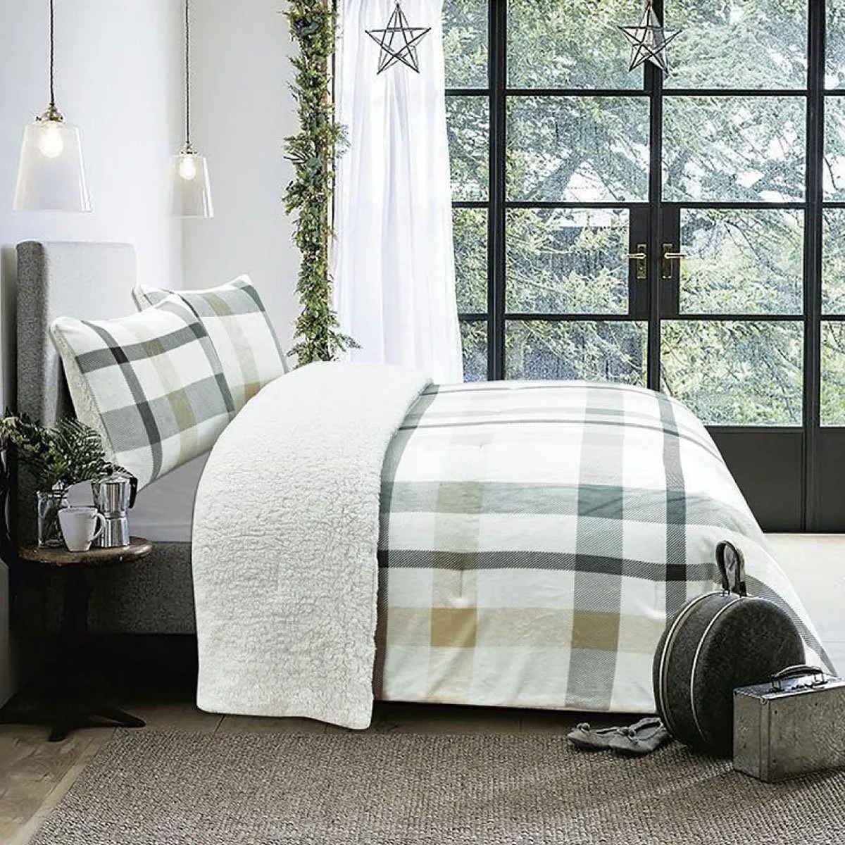 Bellevue | Rustic Cabin - 3 Piece Fleece Reverse to Sherpa Comforter Set