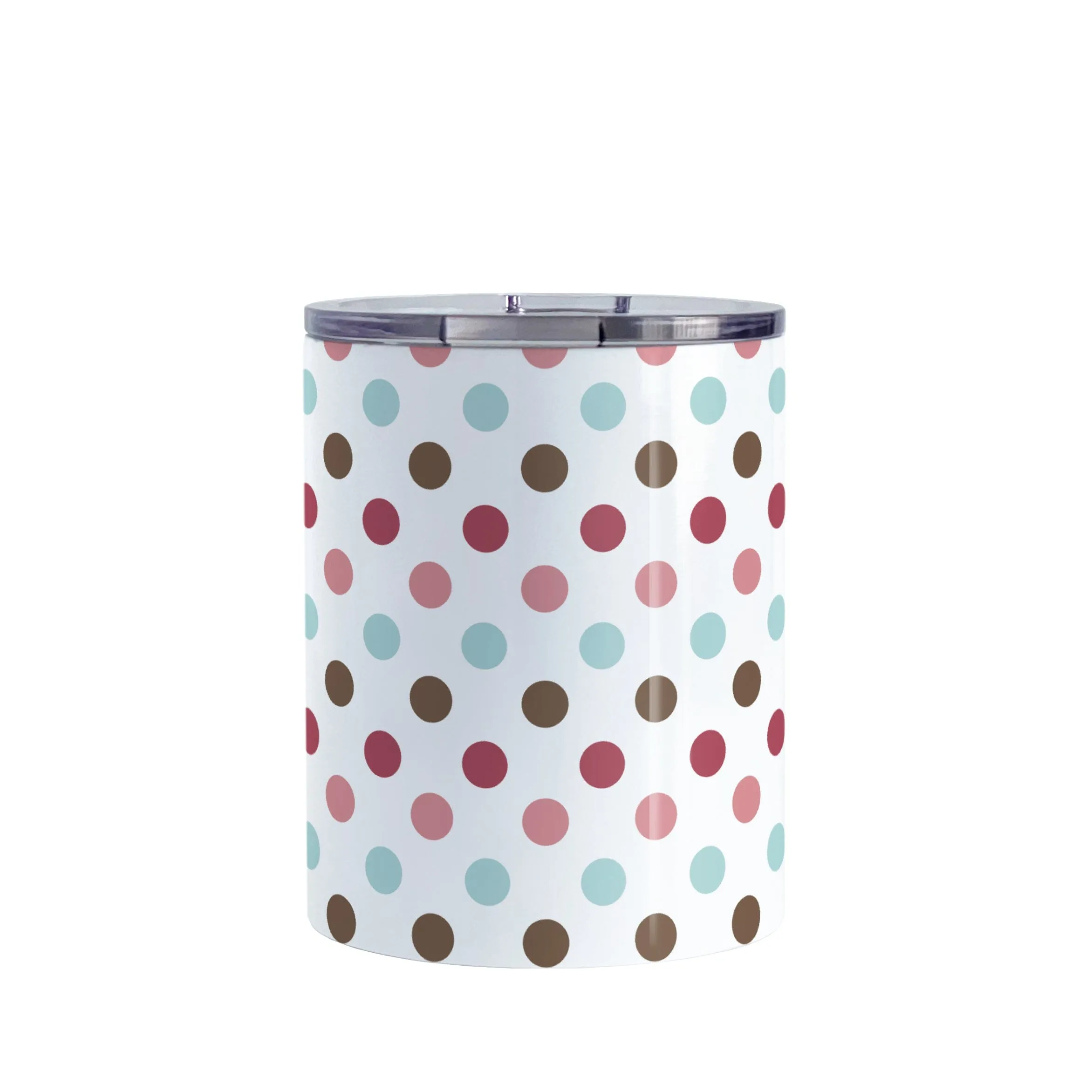 Berry Blue Polka Dots Tumbler Cup