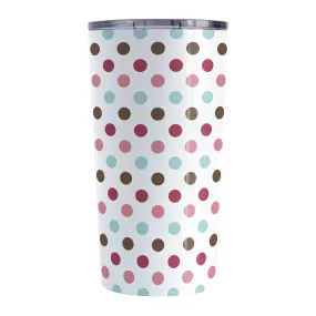 Berry Blue Polka Dots Tumbler Cup