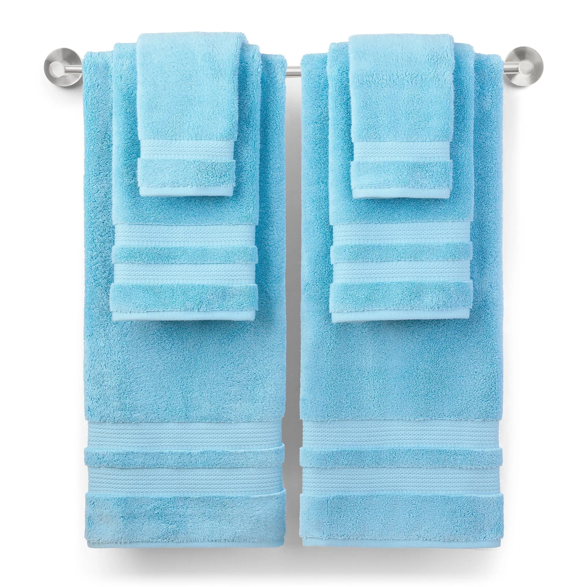 BETHANY 6-PIECE TOWEL SET: THE UTMOST LUXURY ZERO TWIST SOLID