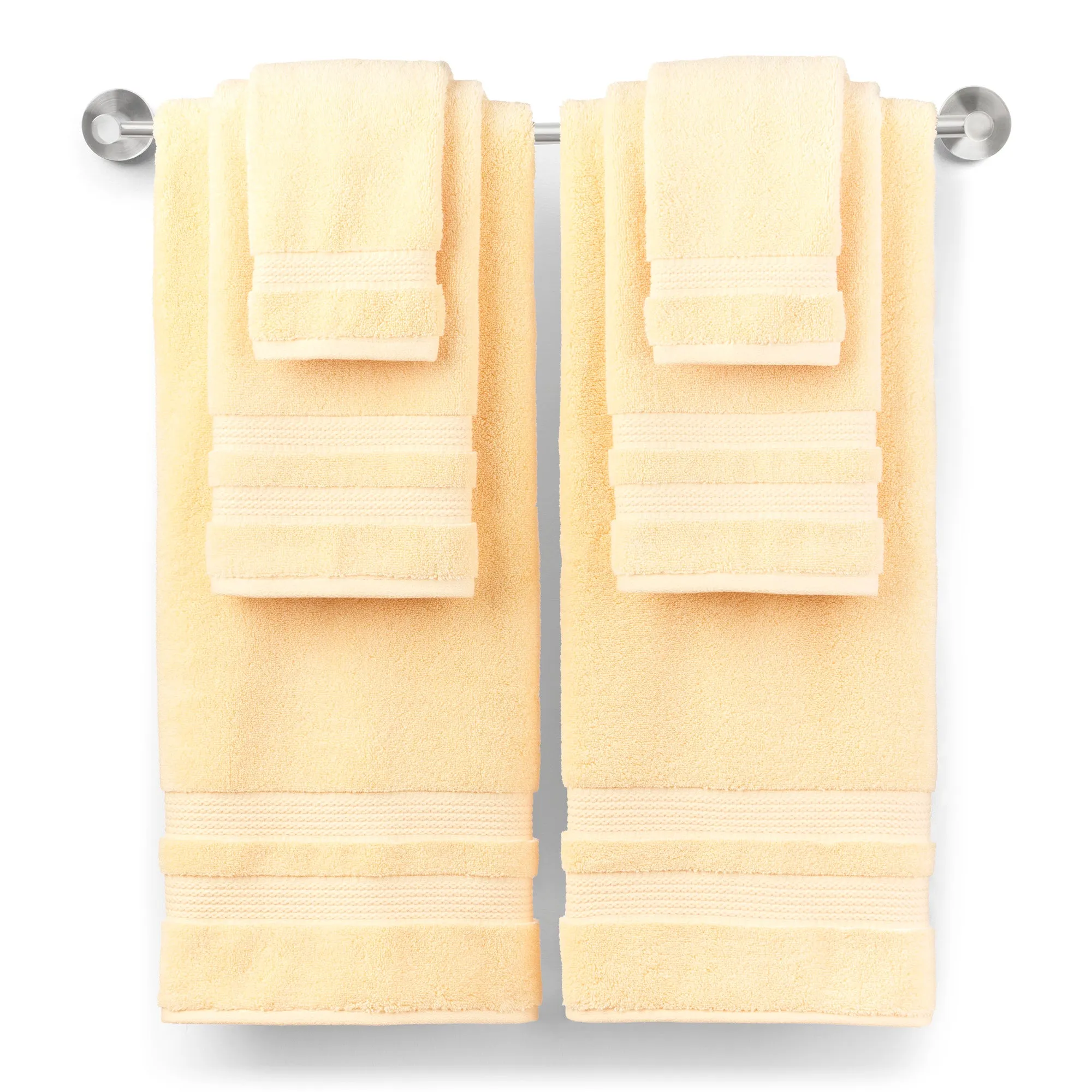 BETHANY 6-PIECE TOWEL SET: THE UTMOST LUXURY ZERO TWIST SOLID