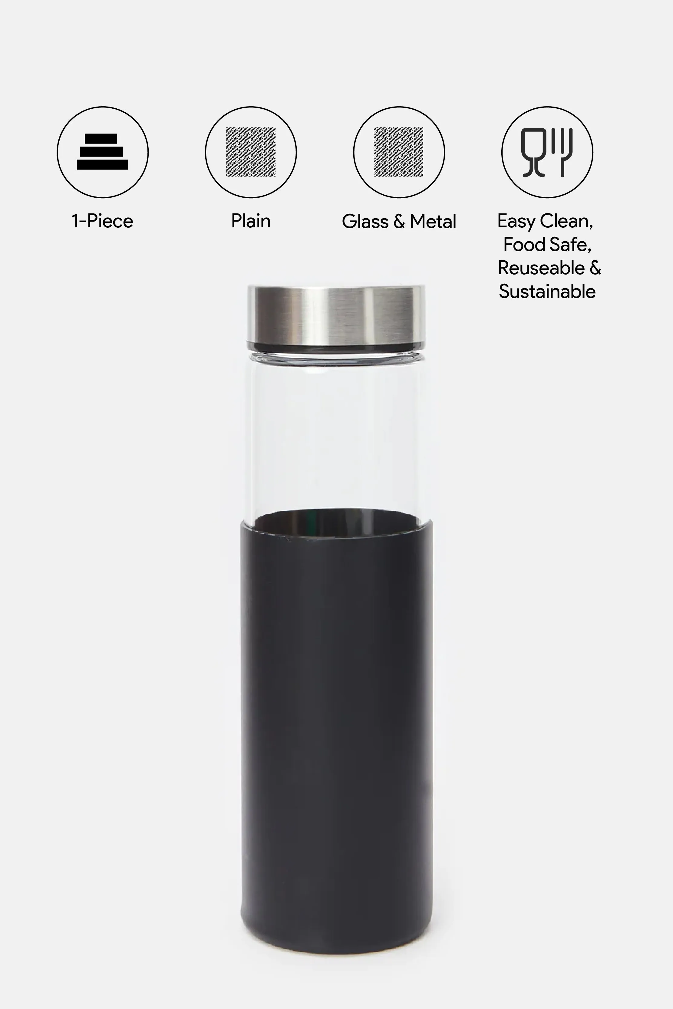 Black Borosilicate Glass Bottle