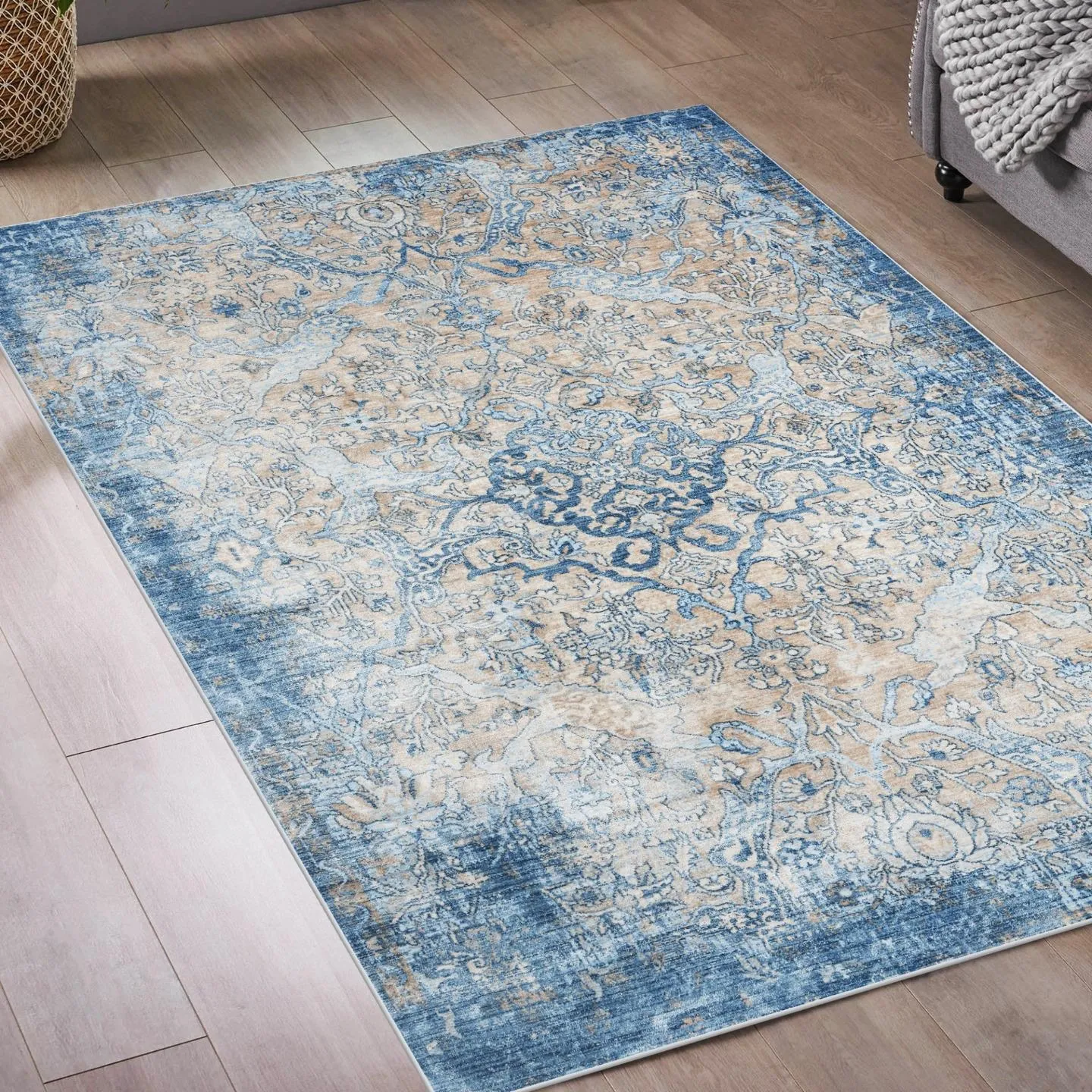 Bohemian 7826 Vintage Floral Area Rug