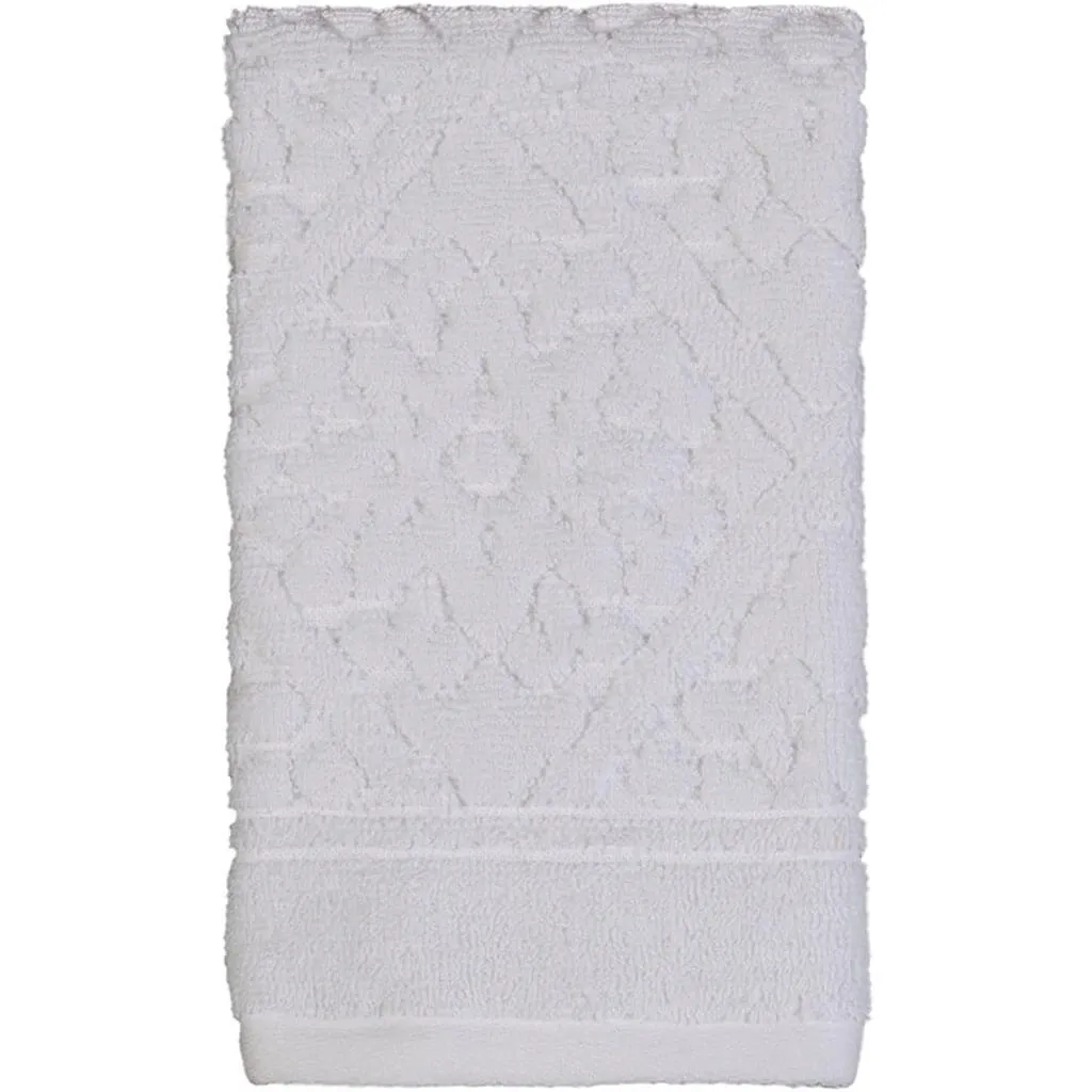 Boho Bath Towel, White