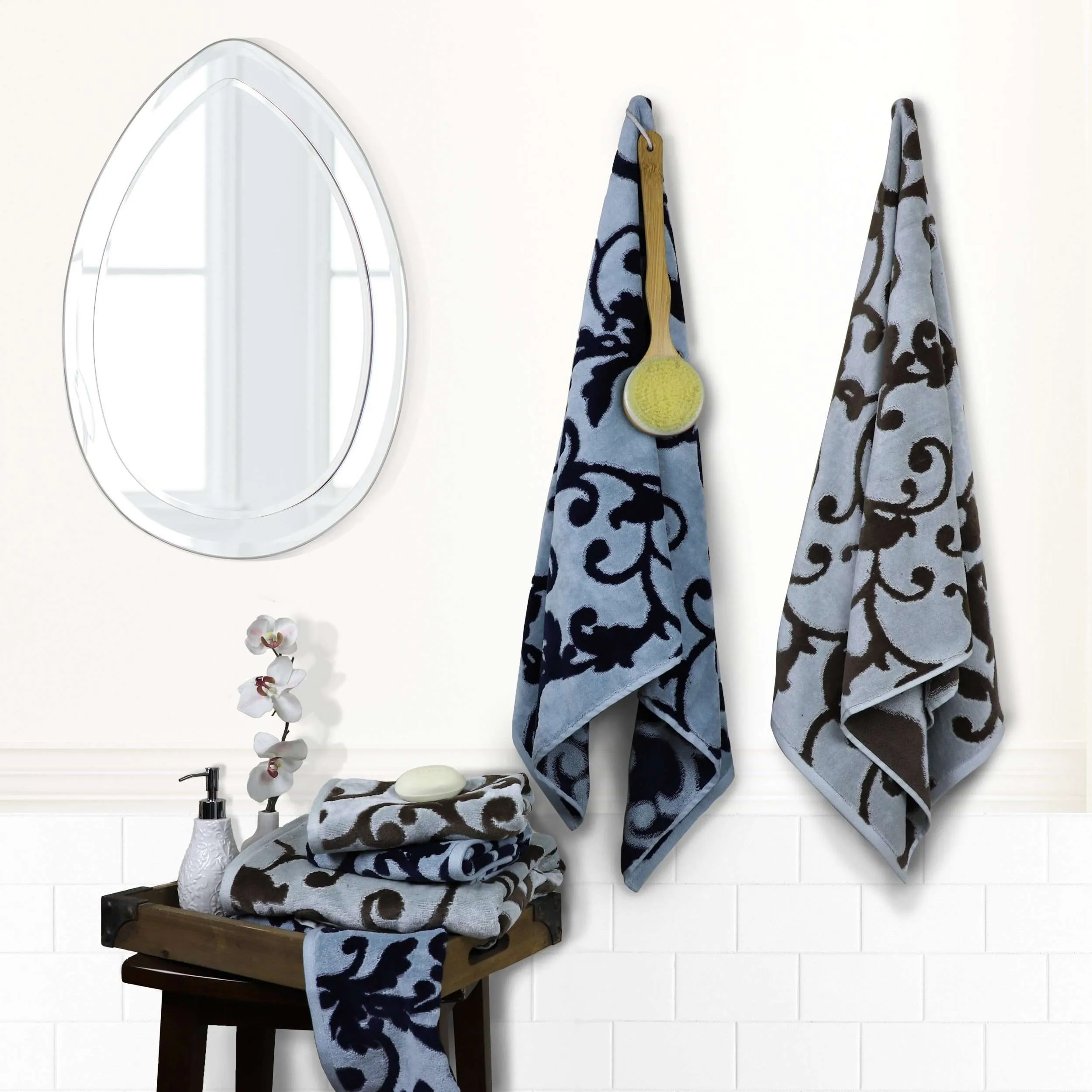 Bossiano Hotel Luxury Jacquard 5pc Towel Set