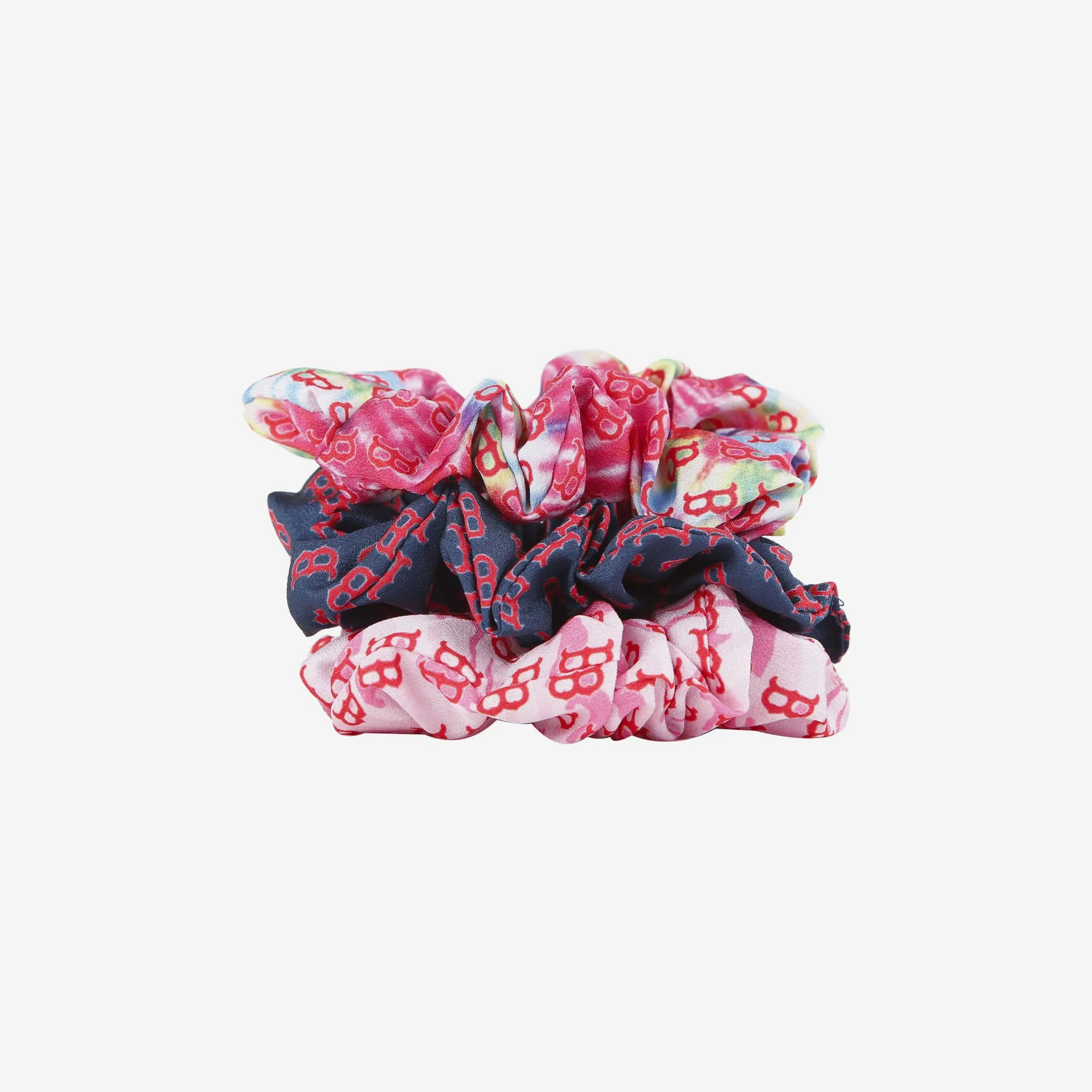 Boston Red Sox Mini Print 3 Pack Scrunchies