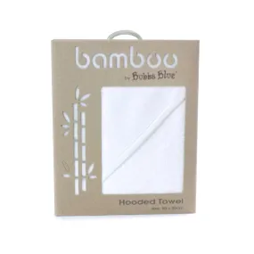 Bubba Blue Bamboo Hooded Towel - White