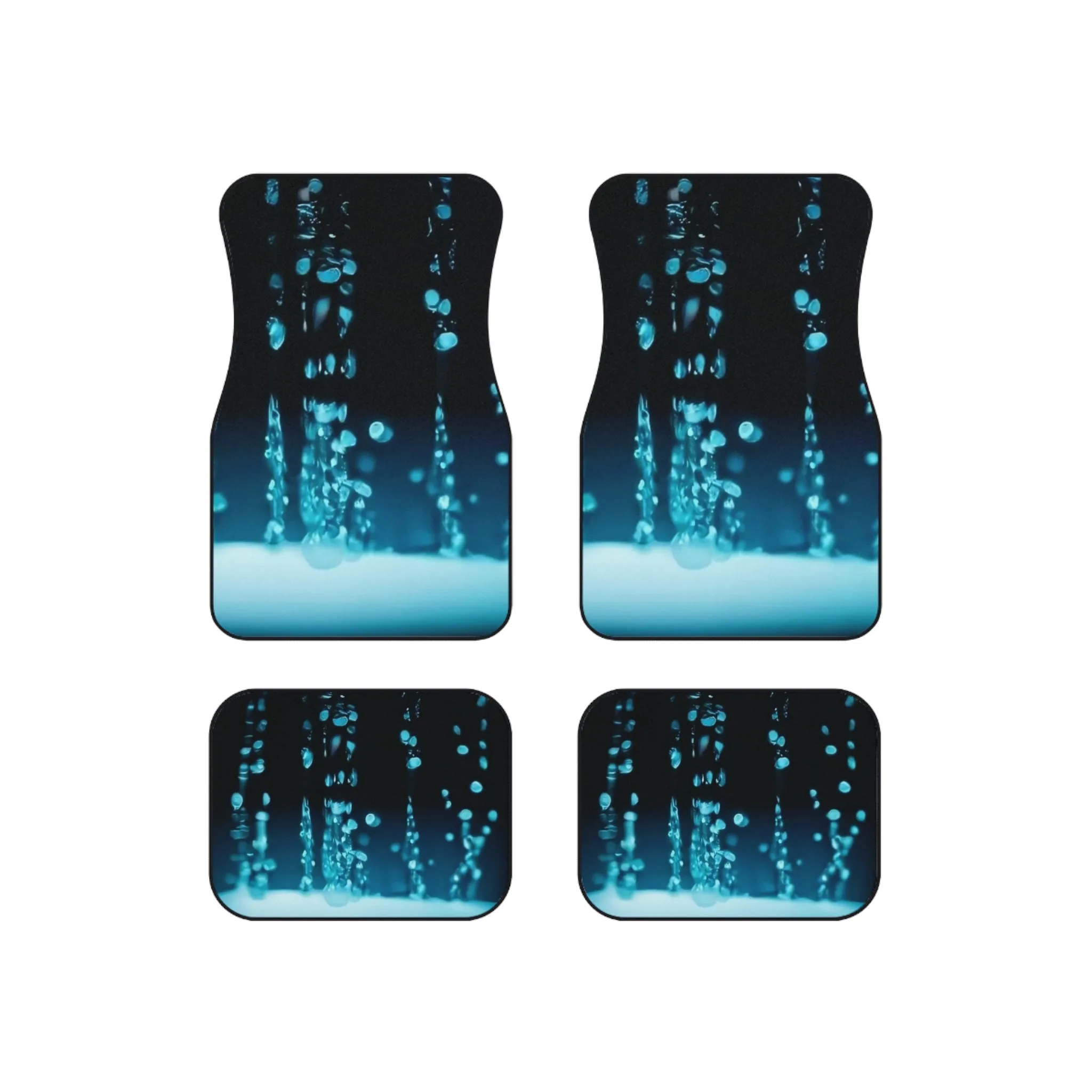 Car Mats (Set of 4) -Rain Drops