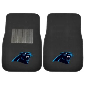 Carolina Panthers Embroidered Car Mat Set - 2 Pieces