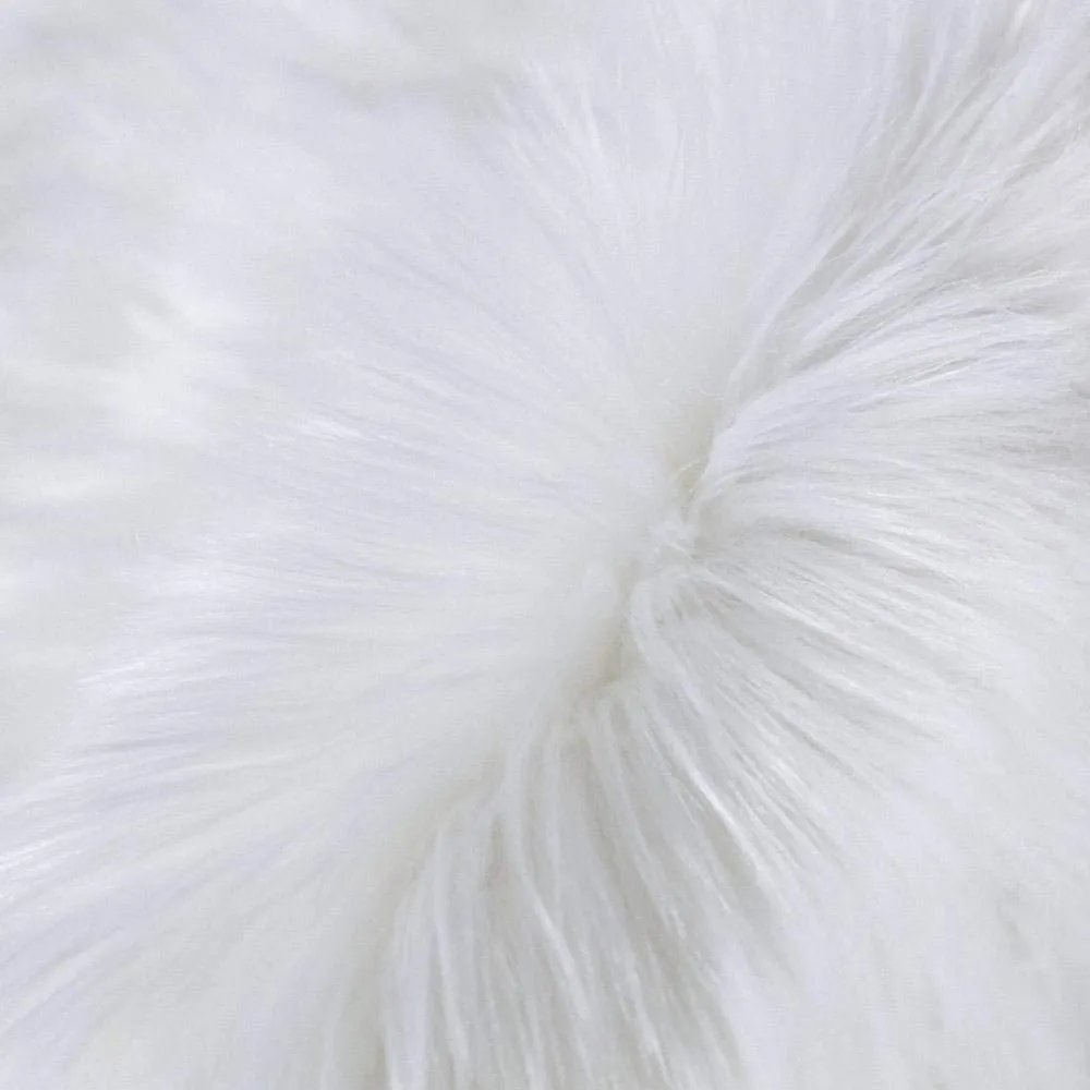 Carvapet Fluffy Shaggy Soft Faux Sheepskin Fur Rectangular Area Rugs Floor Mat Chair Sofa Cover Beside Carpet For Bedroom Living Room, 2Ft X 3Ft, White