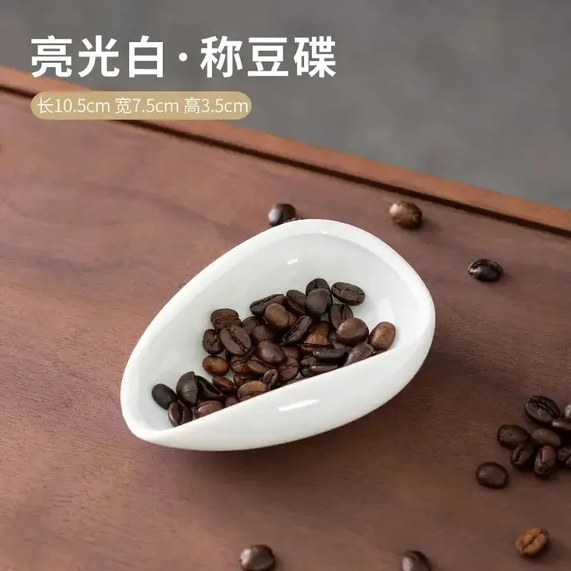 Ceramic Coffee Beans Dosing Cup Trays | Pottery Espresso Bean Scoop | Precision Coffee Accessories