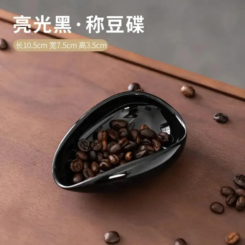 Ceramic Coffee Beans Dosing Cup Trays | Pottery Espresso Bean Scoop | Precision Coffee Accessories