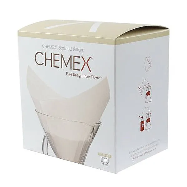 Chemex 6 Cup Square Filters, 100PK- Oxygen Bleached