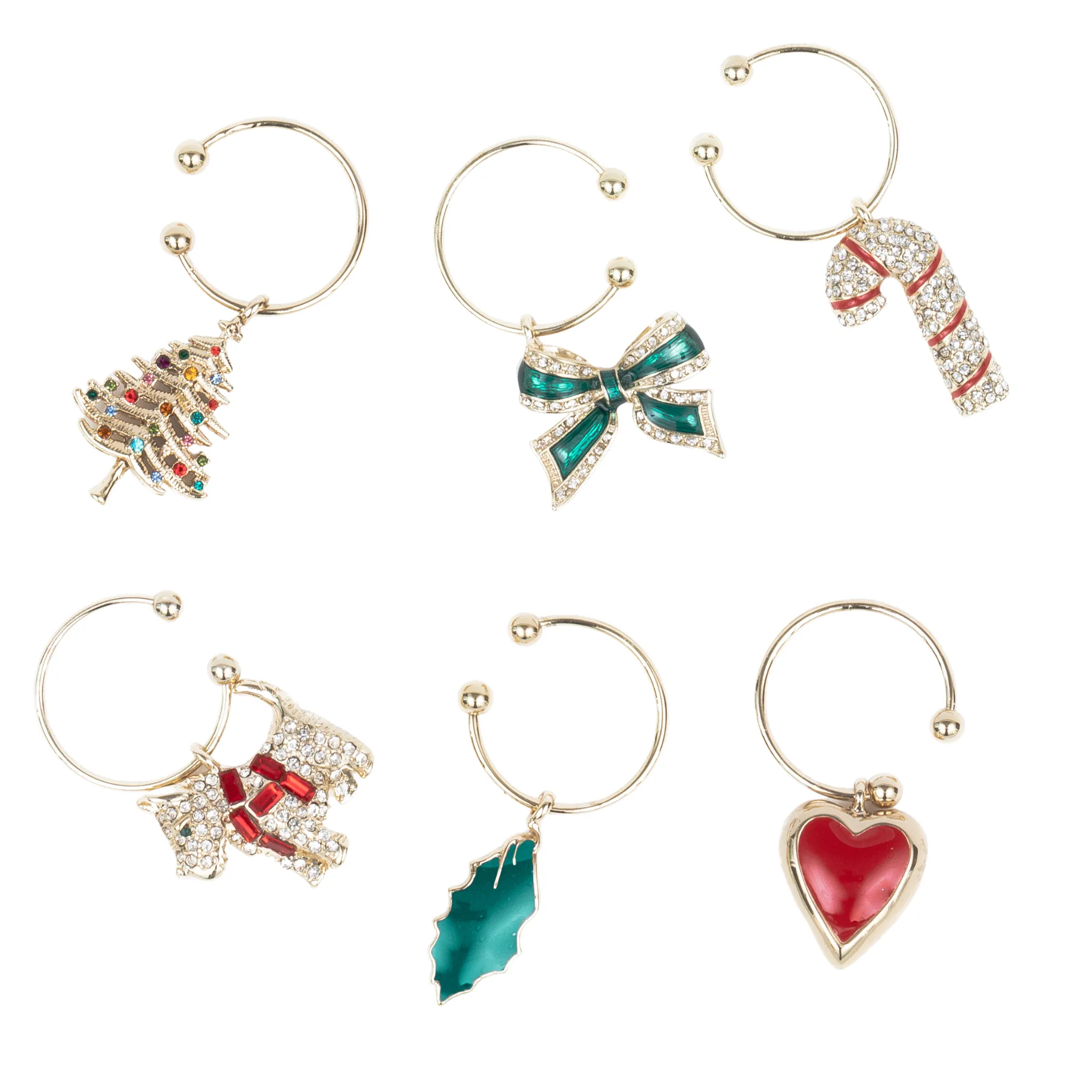 Christmas Wine Charms