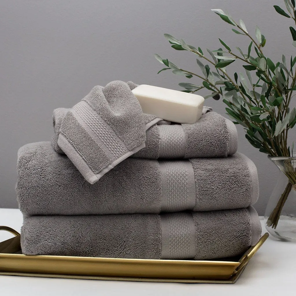 Classic Grey Towel Essentials Bundle (2 Wash   2 Hand   2 Bath Towels)