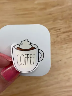 Coffee Cup with Whip Cream Sticker