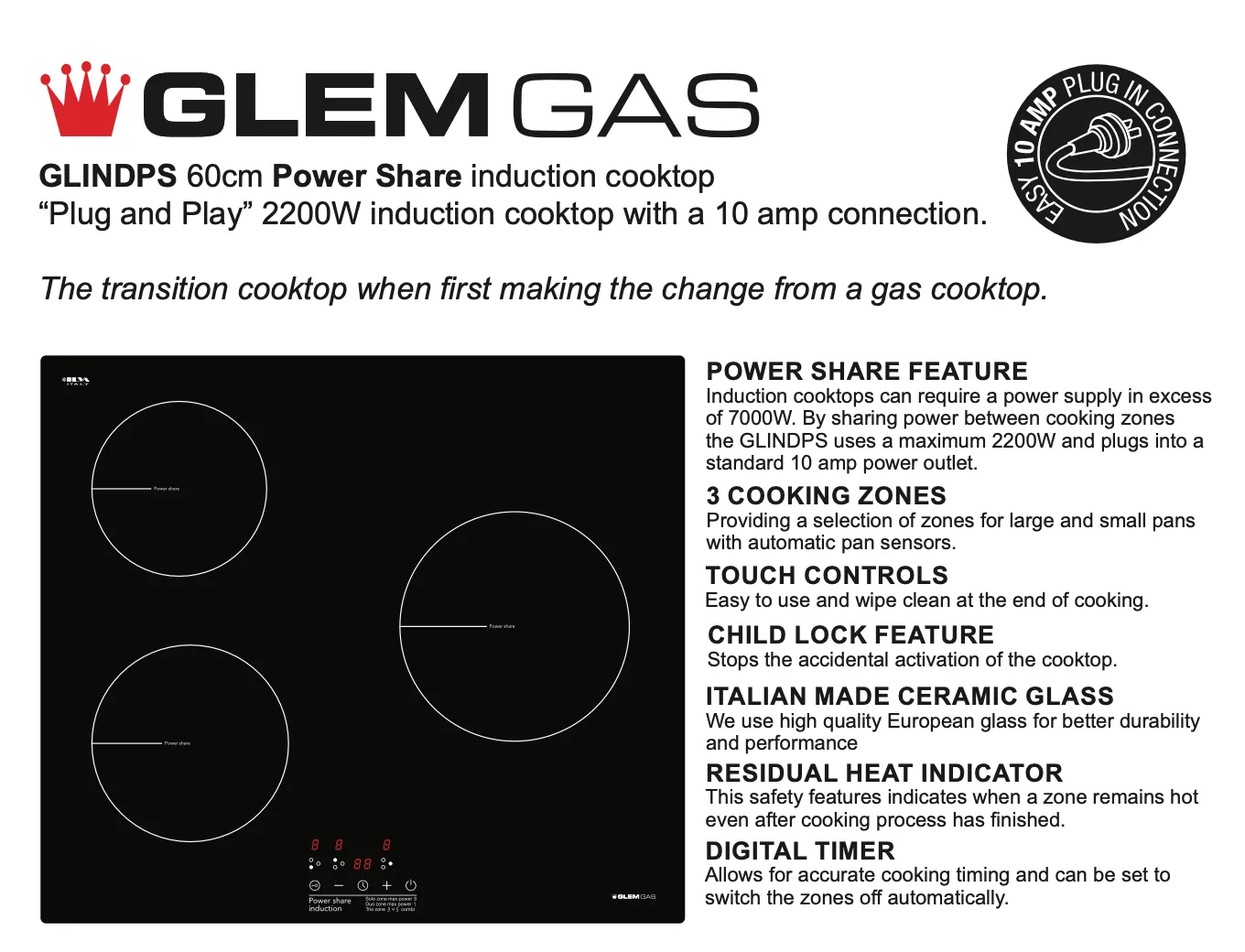 Complete 10amp Plug 60cm Appliance Induction Package No. 1